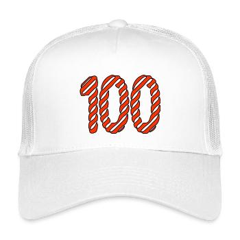 100. 100 ANS. 100e ANNIVERSAIRE. ANNIVERSAIRE 100 - Casquette trucker enfant - blanc - Devant