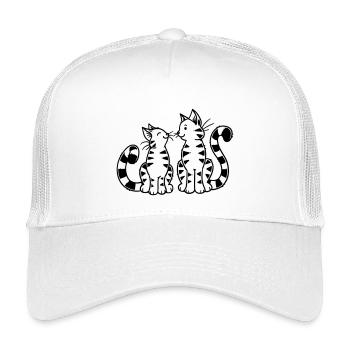 Cartoon Kitten - Kids’ Trucker Cap - white - Front