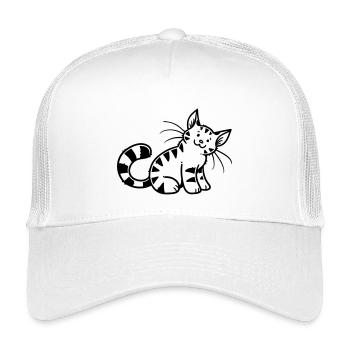 Cartoon Kitten - Kids’ Trucker Cap - white - Front