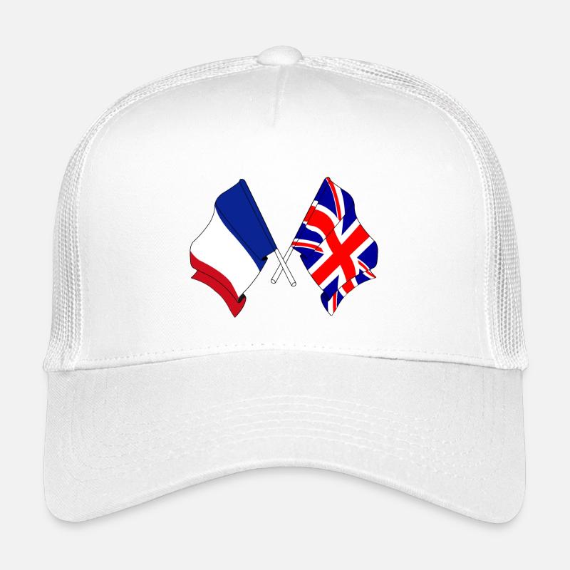 Drapeau de la France et drapeau de l’Angleterre Casquette trucker enfant