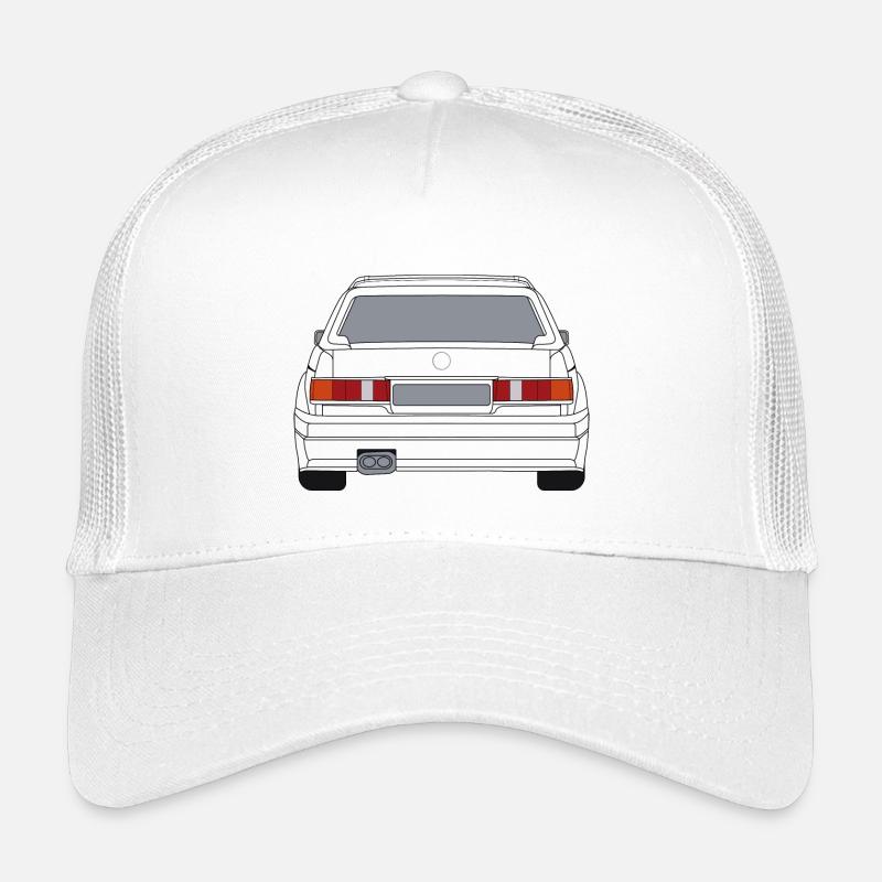Deutsches Auto Heckansicht Weiß - Kinder Trucker-Cap - Weiß
