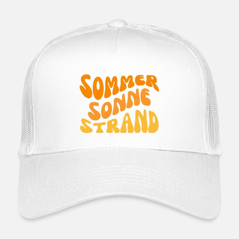 Sommer Sonne Strand Wavy - Kinder Trucker-Cap - Weiß