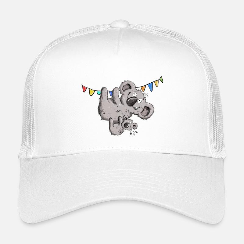 Drolliger Koala Bär Mit Koala Baby Party - Kinder Trucker-Cap - Weiß