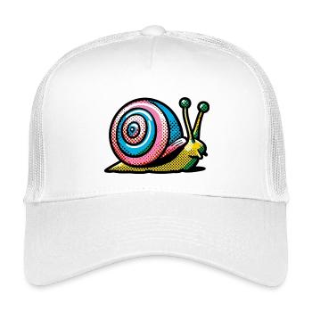 Schnecke - Kinder Trucker-Cap - Weiß - Vorne