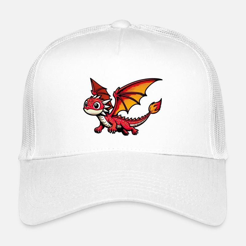 Drache - Kinder Trucker-Cap - Weiß