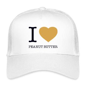 I LOVE PEANUT BUTTER - Kids’ Trucker Cap - white - Front