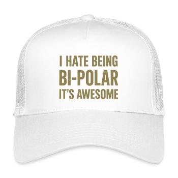Dicton ironique sur la bipolarité pour les joueurs - Casquette trucker enfant - blanc - Devant