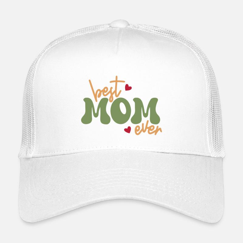 Beste Mutter aller Zeiten Herz-Typografie - Kinder Trucker-Cap - Weiß