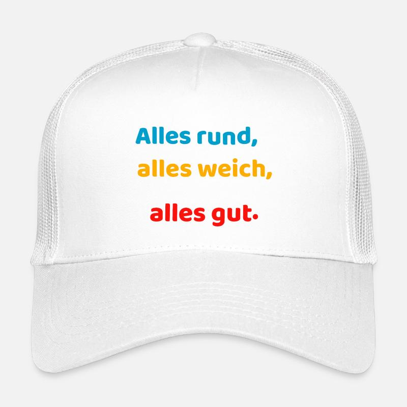 Alles rund, alles weich, alles gut. - Kinder Trucker-Cap - Weiß
