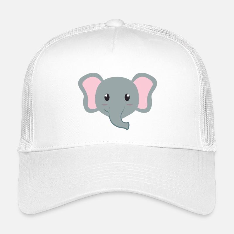 Elefant Cartoon - Kinder Trucker-Cap - Weiß