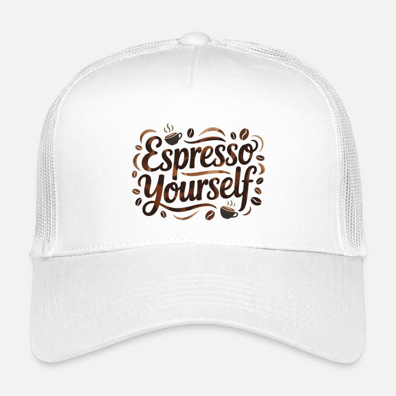 Espresso selbst - Kinder Trucker-Cap - Weiß