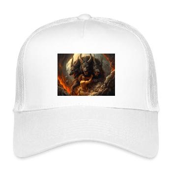 Heracles Brings Cerberus from the Underworld - Kids’ Trucker Cap - white - Front