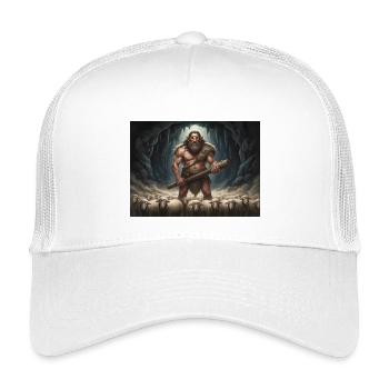 Odysseus Escape from the Cyclops’ Cave - Kids’ Trucker Cap - white - Front