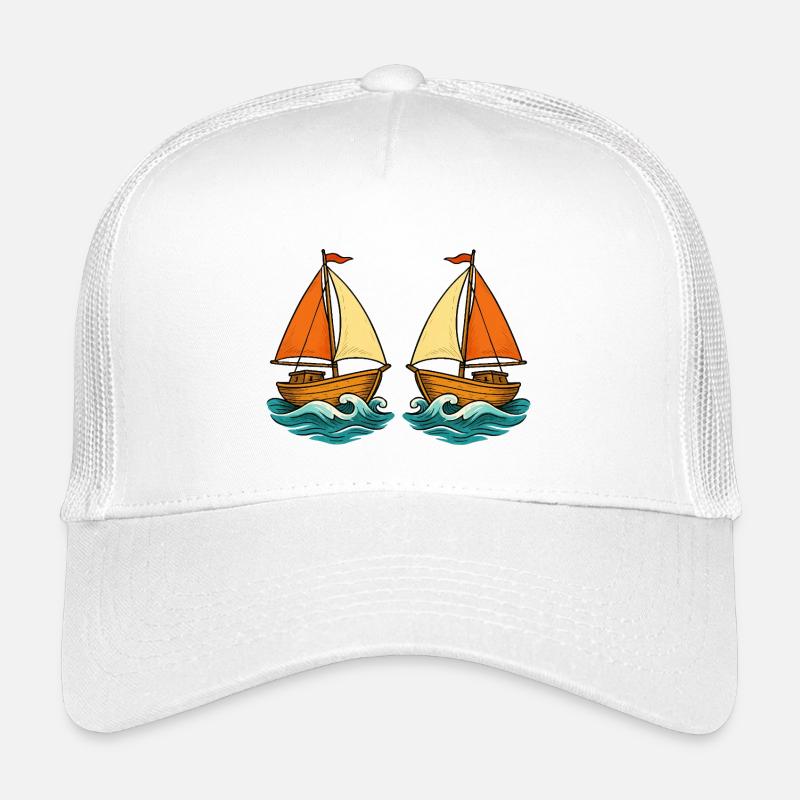 Voiliers en mer Casquette trucker enfant