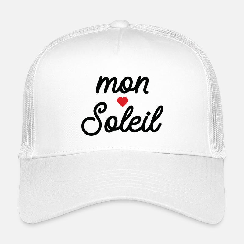 Mon Soleil cœur en Script Casquette trucker enfant
