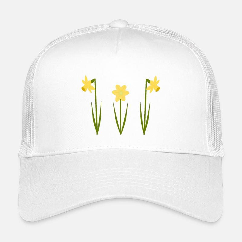 Anniversaire de mars Fleurs de naissance Jonquilles en fleurs Casquette trucker enfant