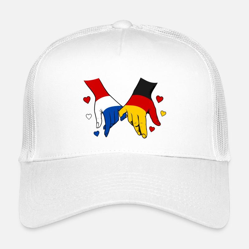 Drapeau Hollande-Allemagne se tenant la main Casquette trucker enfant