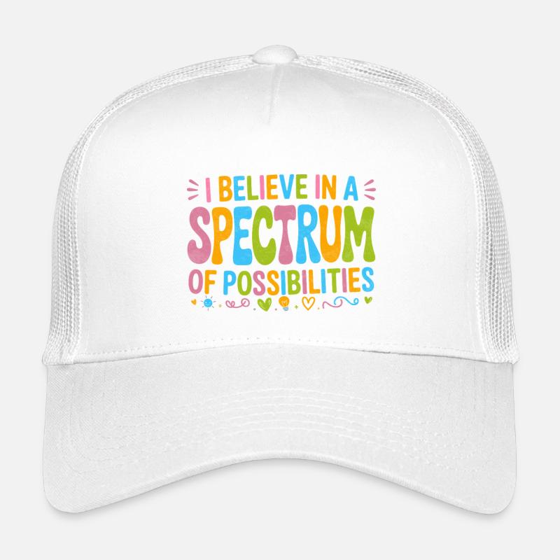 Autism Awareness Support rainbow - Kids’ Trucker Cap - white