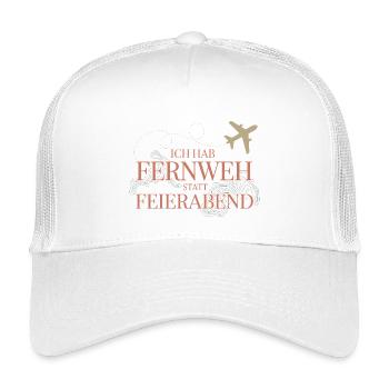  Ich Hab Fernweh Statt Feierabend Reise Spruch Für - Kinder Trucker-Cap - Weiß - Vorne