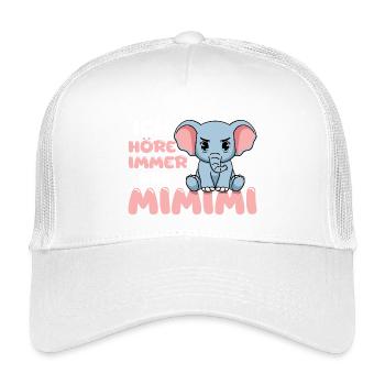 Ich Höre Immer Nur Ein Mimimi Elefant - Kinder Trucker-Cap - Weiß - Vorne