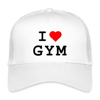 I love Gym - Ich liebe das Gym - Kinder Trucker-Cap - Weiß - Vorne