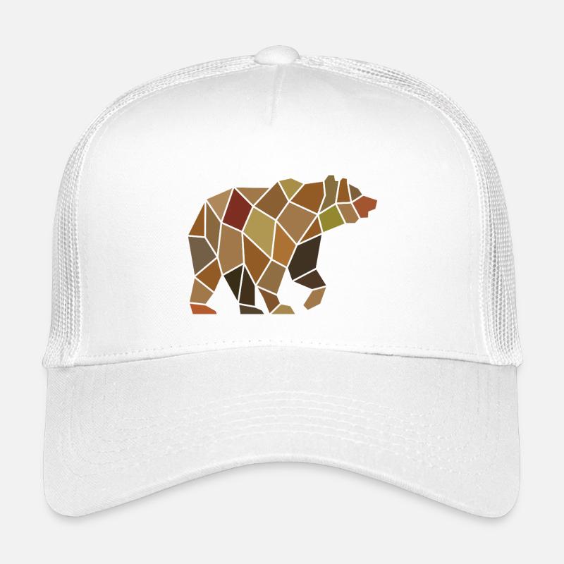 Geometric Bear from Mosaic Polygon Kids’ Trucker Cap