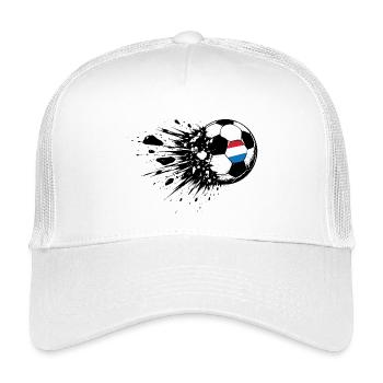 Football Holland Flag Ball Design - Kids’ Trucker Cap - white - Front