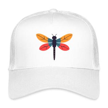 Bunte Libelle Farbenspiel - Kinder Trucker-Cap - Weiß - Vorne