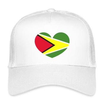 Guyana-Herzflagge - Kinder Trucker-Cap - Weiß - Vorne