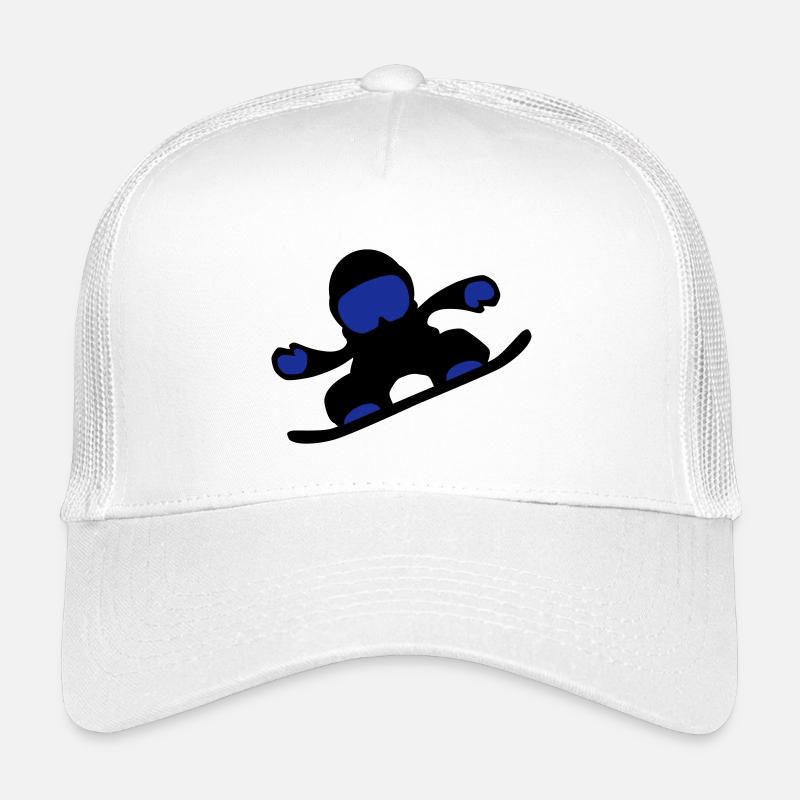 snowboarder - Kinder Trucker-Cap - Weiß