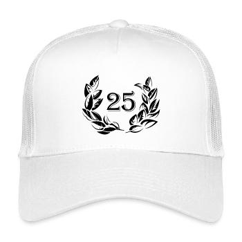 25 years anniversary jubiläum jahre lorbeer Symbol - Kinder Trucker-Cap - Weiß - Vorne