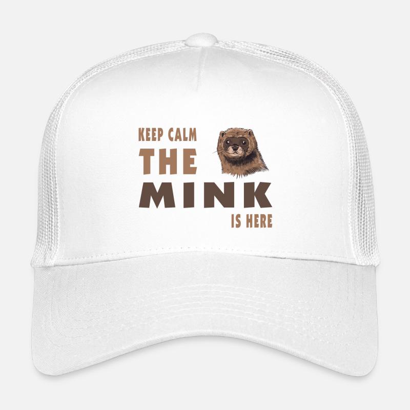 Keep Calm, le vison est conçu ici Casquette trucker enfant
