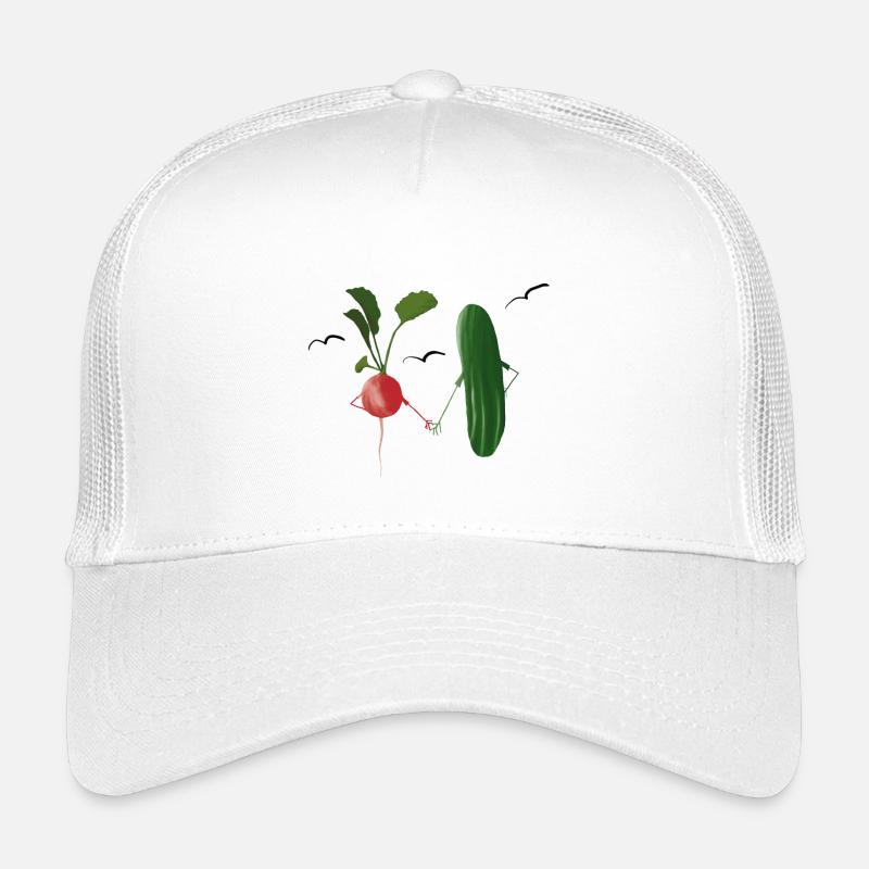 Gemüsefreundschaft Illustration - Kinder Trucker-Cap - Weiß
