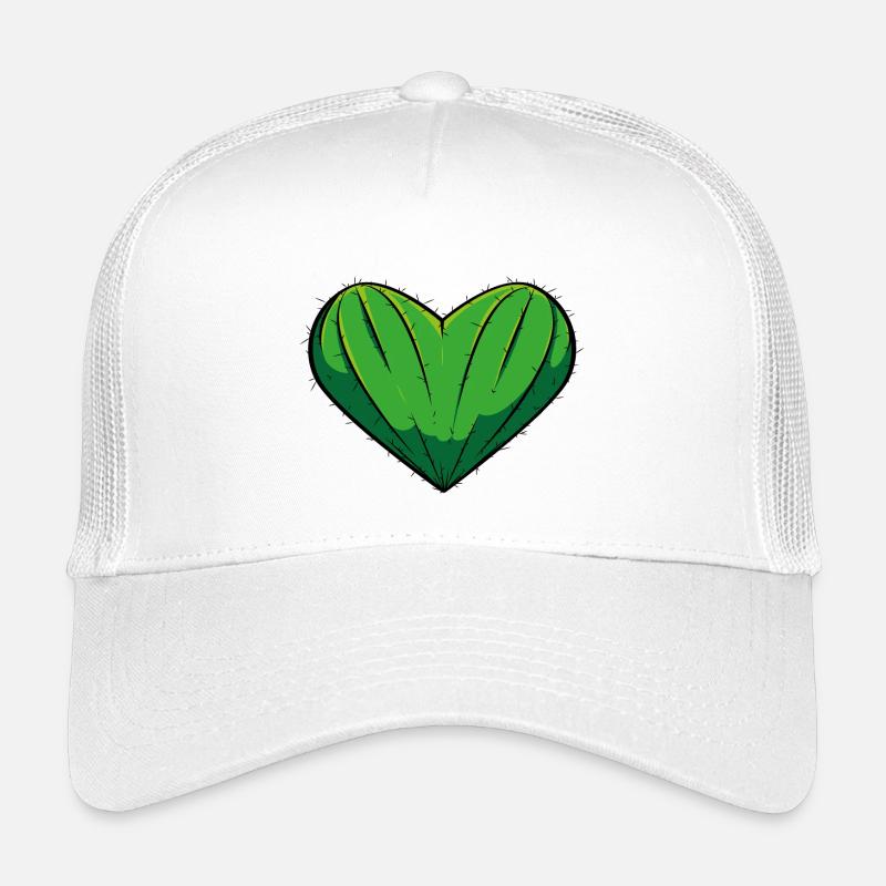 Herzkaktus - Kinder Trucker-Cap - Weiß