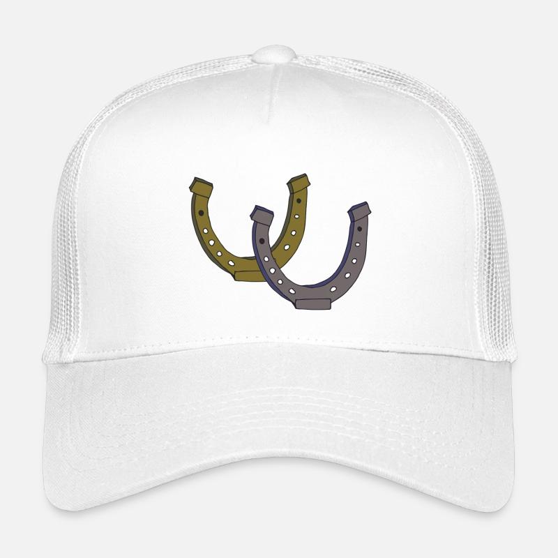Double fer à cheval - Casquette trucker enfant - blanc