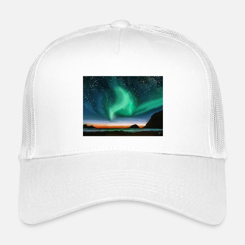 Nordlichter - Ölgemälde Kinder Trucker-Cap