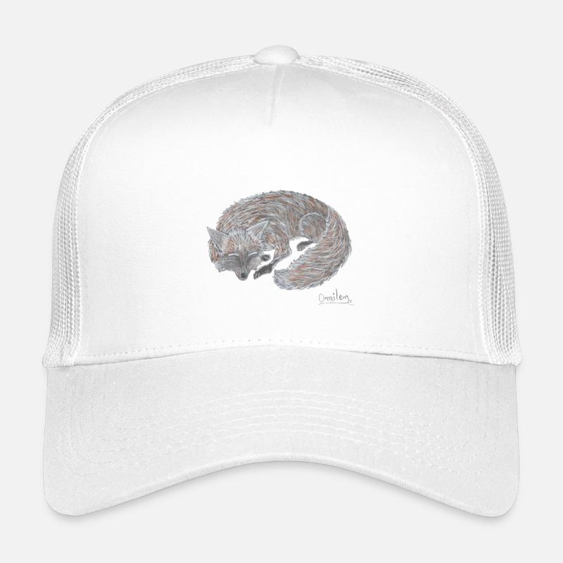 The fox sleeps - Kids’ Trucker Cap - white