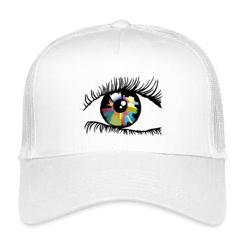 Iris - Kinder Trucker-Cap - Weiß - Vorne