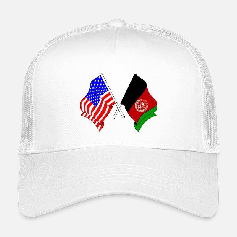 Drapeau des États-Unis Drapeau de l’Afghanistan Casquette trucker enfant