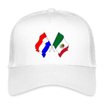 Flag Netherlands, flag Mexico - Kids’ Trucker Cap - white - Front