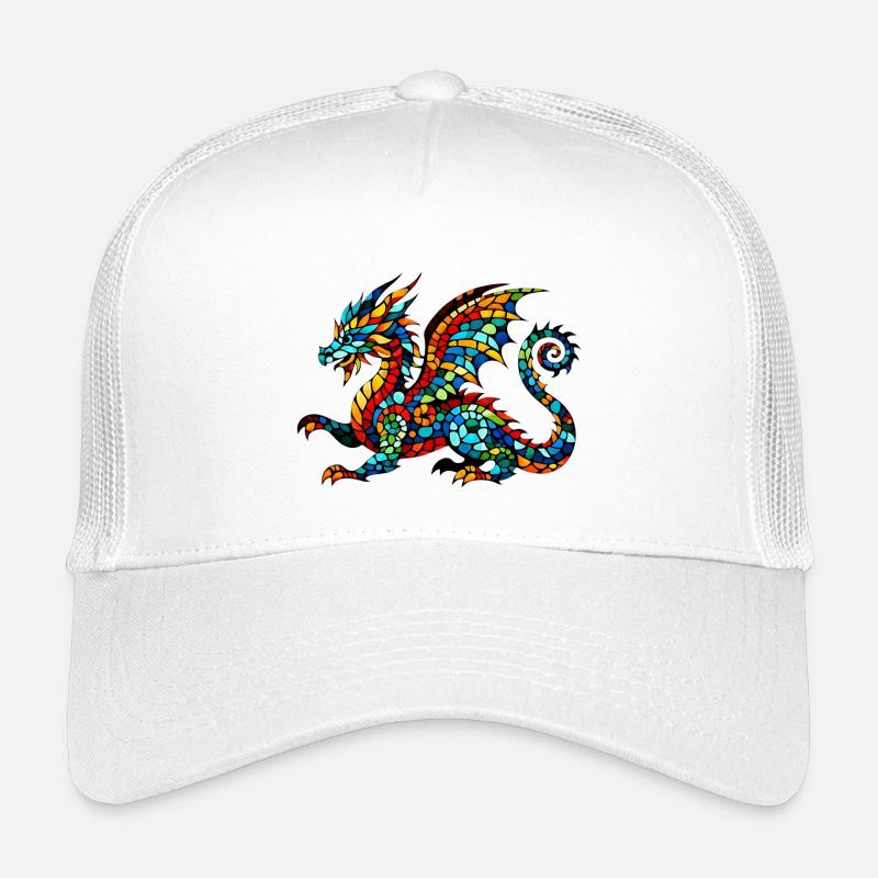 Drache - Kinder Trucker-Cap - Weiß