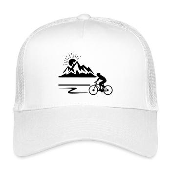 Cyclist, cyclist, mautainbiker mountains - Kids’ Trucker Cap - white - Front