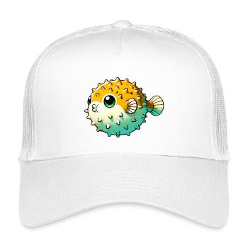 Kugelfisch - Kinder Trucker-Cap - Weiß - Vorne