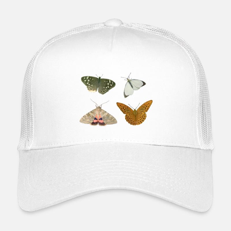 Insects Butterflies - Kids’ Trucker Cap - white