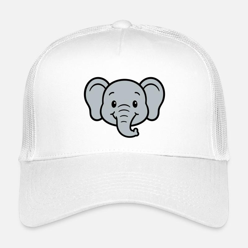 Imprimé éléphant ludique pour les enfants Casquette trucker enfant
