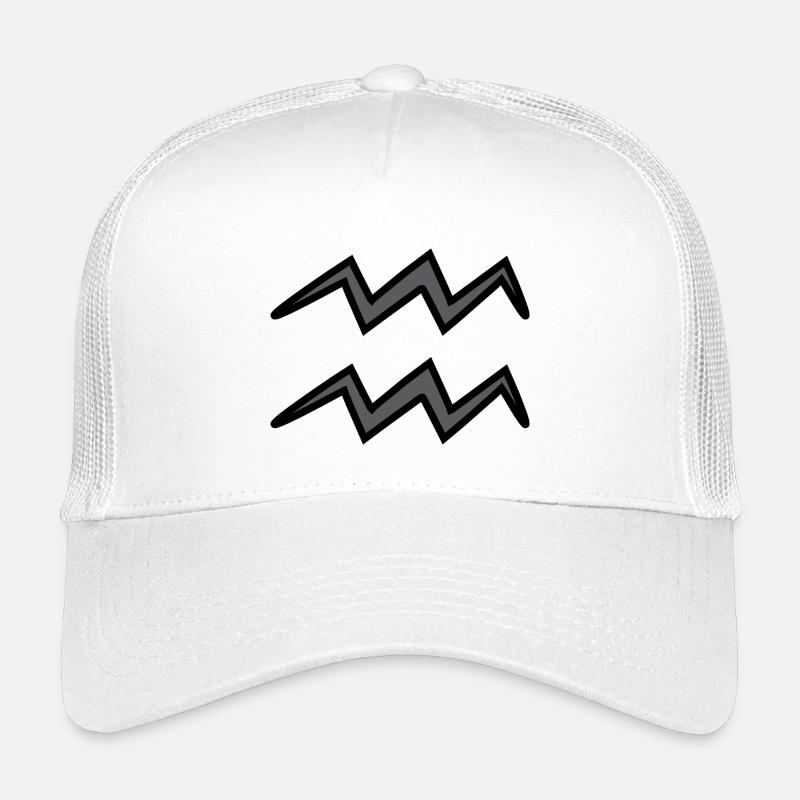 Wassermann Sternzeichen Symbol Schwarz & Grau Kinder Trucker-Cap