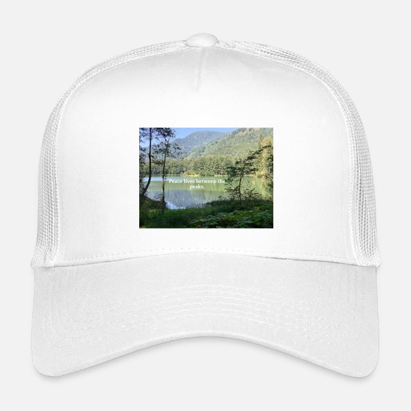 Scène naturelle paisible avec lac et forêt Casquette trucker enfant