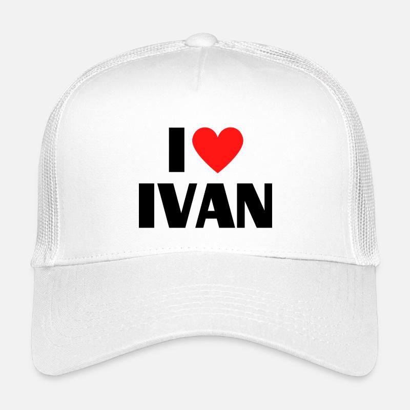 I love Ivan Rotes Herz Liebe Fan Geschenk Kinder Trucker-Cap