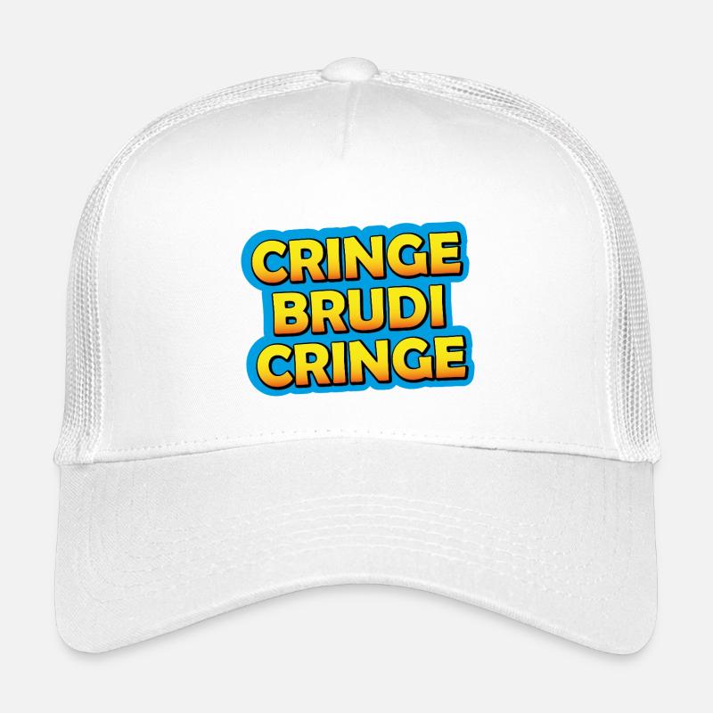 Cring Brudi Cring Neon Graphic Kids’ Trucker Cap
