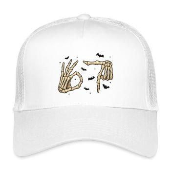 Skeleton Hands - Kids’ Trucker Cap - white - Front